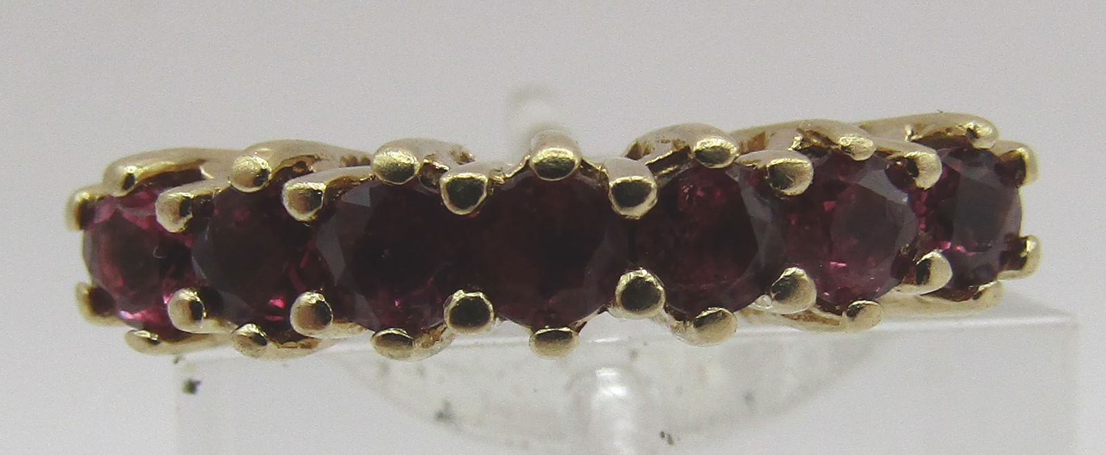 .50 CARAT 7 RUBY BAND RING 14K GOLD SIZE 7 (1 of 4)