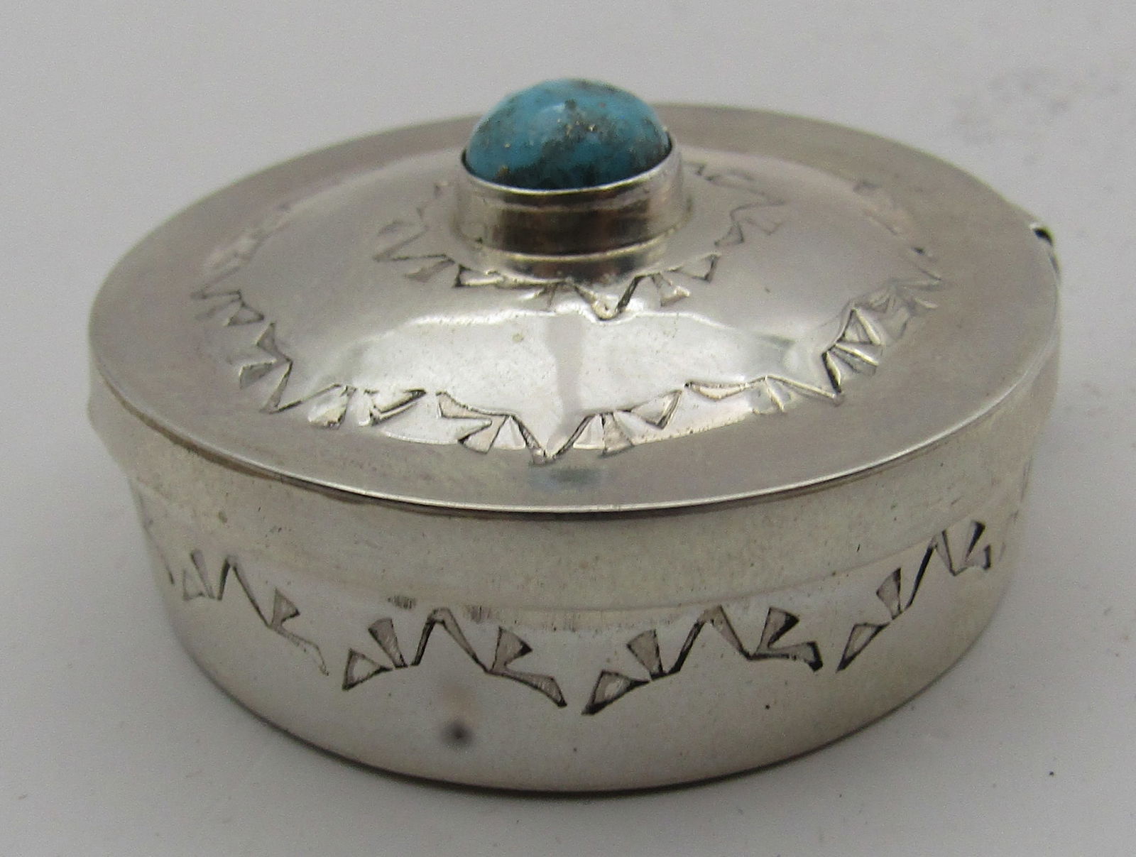 CECIL SANDERS TURQUOISE BOX STERLING SILVER (1 of 5)