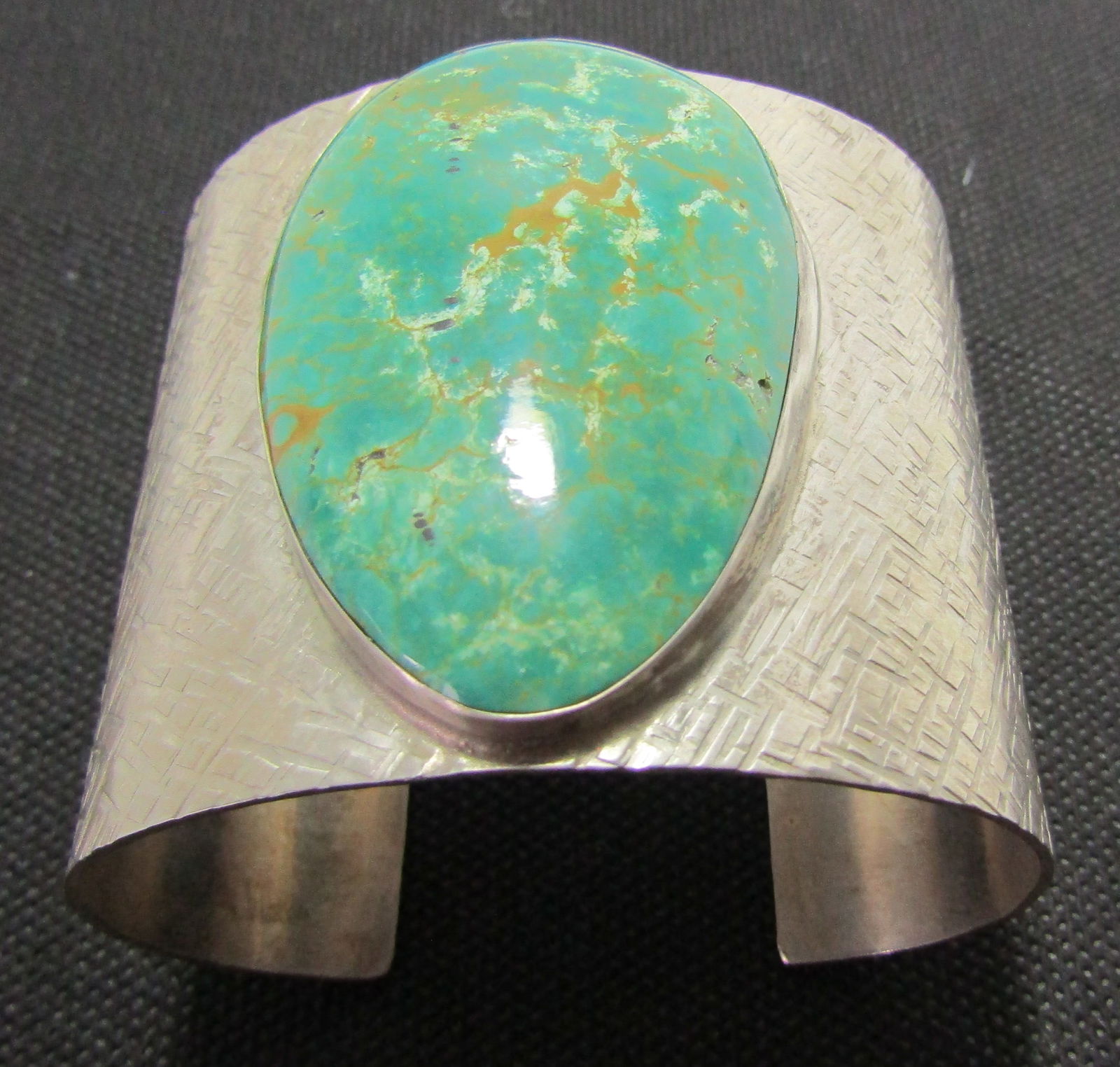 110GRAM 8" TURQUOISE CUFF BRACELET STERLING SILVER (1 of 5)