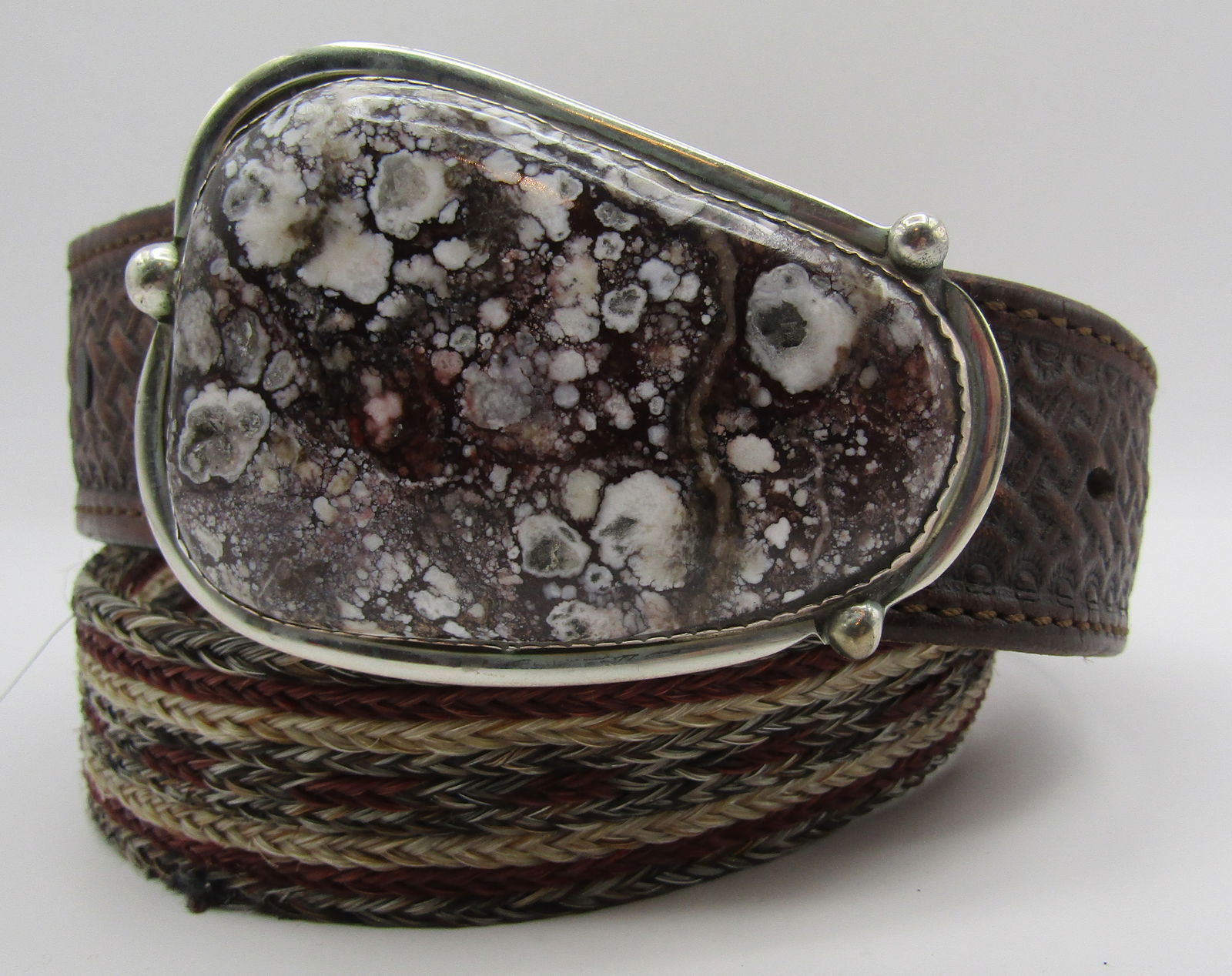 90GR FIERRO WILD HORSE BELT BUCKLE STERLING SILVER (1 of 6)