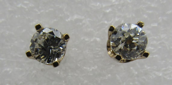 .45CT NATURAL DIAMOND STUD EARRINGS 14K  GOLD