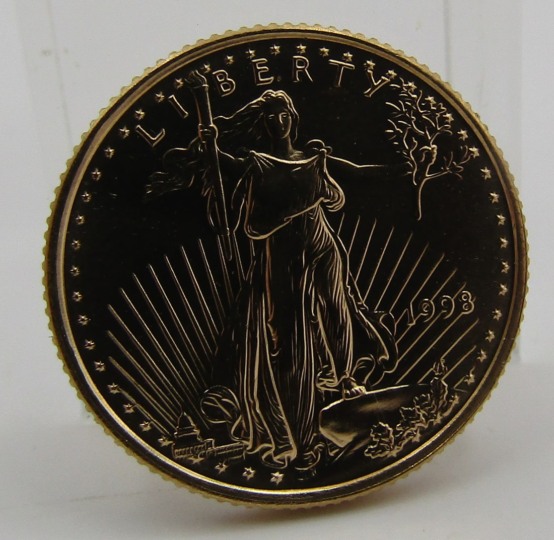 1998 US 5 DOLLAR GOLD EAGLE COIN UNC (1 of 2)