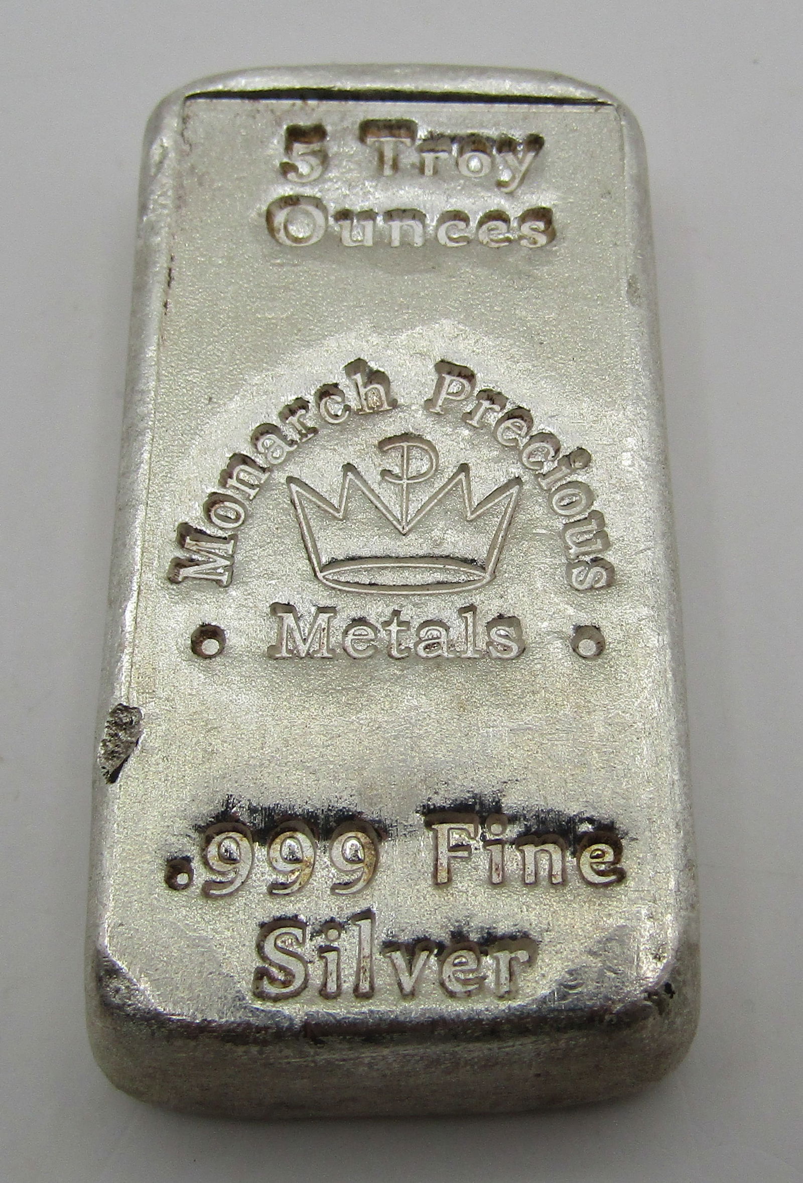 5 OZ .999 FINE SILVER INGOT BAR (1 of 3)
