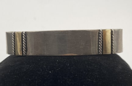 14K STERLING NAVAJO "L" CUFF BRACELET