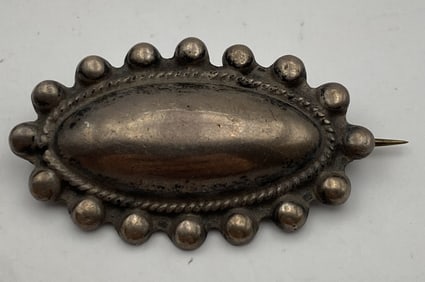 1940s OLD PAWN STERLING NAVAJO CONCHO PIN