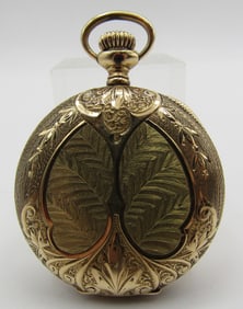 WALTHAM 14K GOLD POCKET WATCH HUNTING CASE 1909