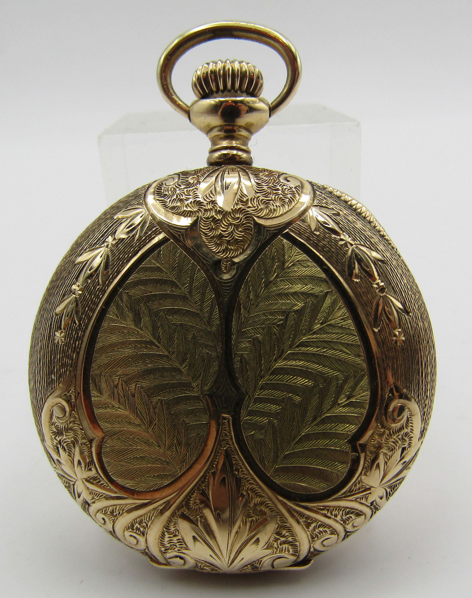 WALTHAM 14K GOLD POCKET WATCH HUNTING CASE 1909 (1 of 7)