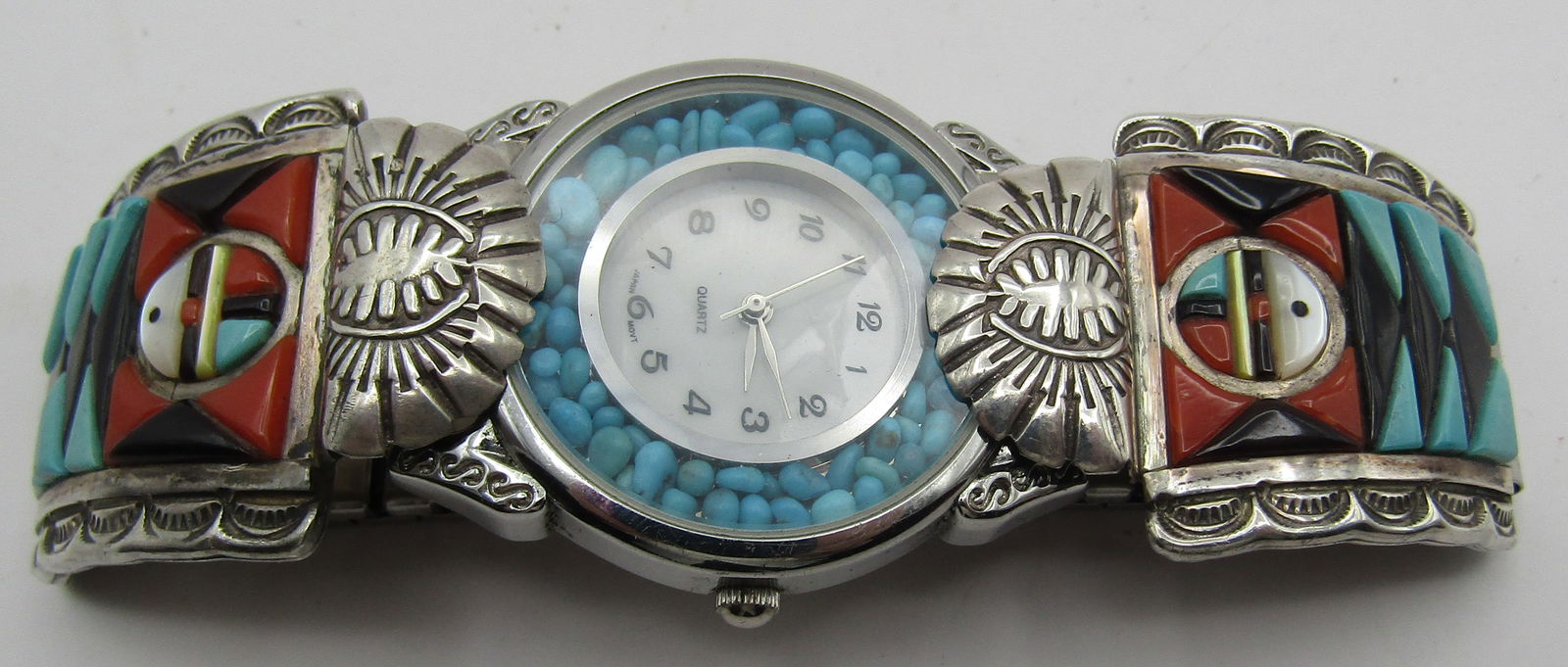 WOW VICTOR MOSES BEGAY WATCH BRACELET STERLING SIL (1 of 6)
