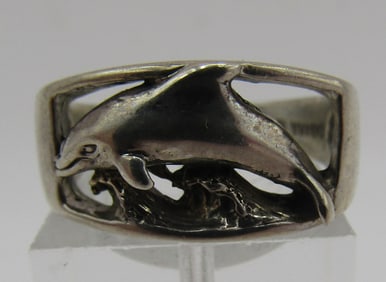 KABANA DOLPHIN RING STERLING SILVER SIZE 6