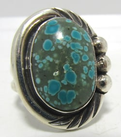 BOBBY CLEVELAND TURQUOISE RING STERLING SILVER