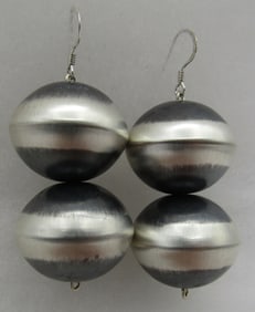 TONISHA HALEY 25MM NAVAJO PEARL EARRINGS STERLING