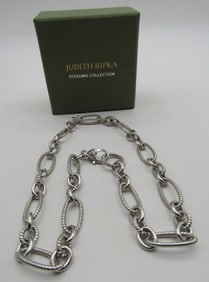 JUDITH RIPKA NECKLACE STERLING SILVER IN BOX 47GRM