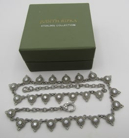 JUDITH RIPKA DEW DROP NECKLACE STERLING SILVER BOX