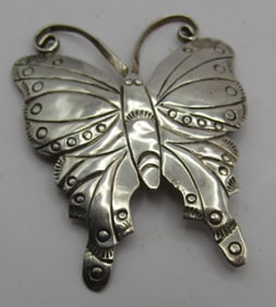 BUTTERFLY PIN STERLING SILVER BROOCH