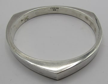TRIANGLE BANGLE BRACELET STERLING SILVER