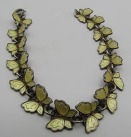 MEKA ENAMEL BUTTERFLY BRACELET STERLING SILVER