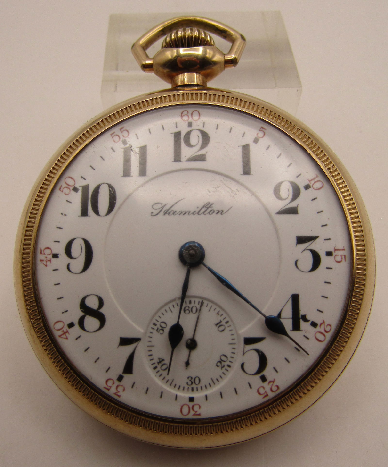 1915 HAMILTON 21 JEWEL 940 POCKET WATCH 10KGF (1 of 4)