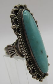 "CALLADITTO" TURQUOISE RING STERLING SILVER SILVER