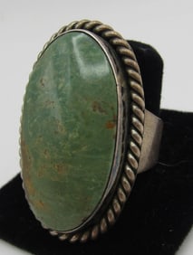 RONALD TOM TURQUOISE RING STERLING SILVER SIZE 11