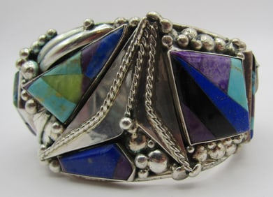 144GRAM "FIERRO" CUFF BRACELET STERLING SILVER