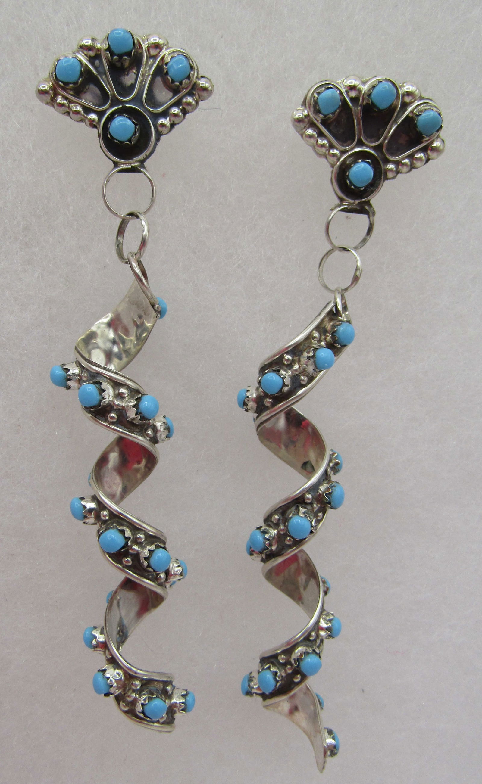 WOW CHEAMA TURQUOISE EARRINGS STERLING SILVER (1 of 3)