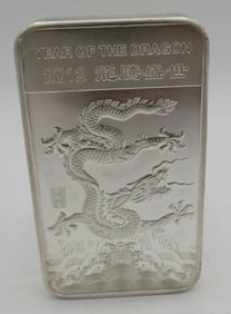 5 TROY OZ CHINESE .999 FINE SILVER INGOT BAR