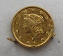 1852 O NEW ORLEANS  US 1 DOLLAR GOLD COIN
