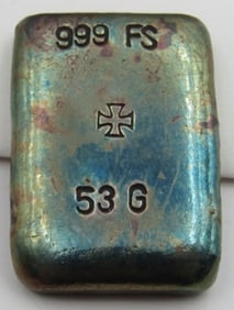 FINE SILVER INGOT BAR 53 GRAMS