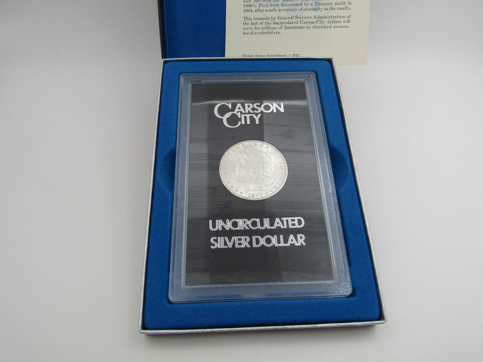 1883 CC CARSON CITY MORGAN SILVER DOLLAR MS63-64 GSA (1 of 2)