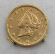1853 US 1 DOLLAR GOLD COIN