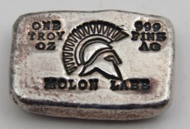 1 OZ 999 FINE SILVER INGOT.