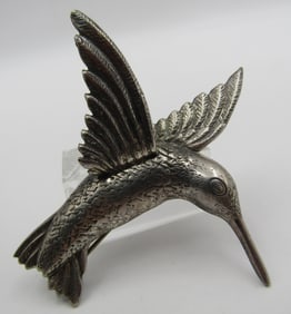 HUMMINGBIRD PIN STERLING SILVER BIRD BROOCH