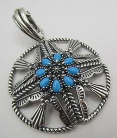 AMERICAN WEST TURQUOISE PENDANT STERLING SILVER