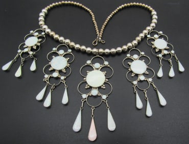 WOW!! OTHOLE BOOQUA OPAL NECKLACE STERLING SILVER