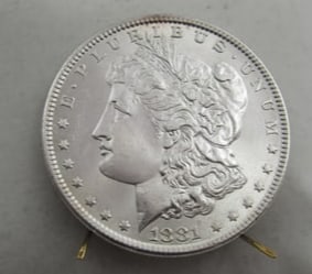 1881 UNCIRCULATED MORGAN SILVER DOLLAR