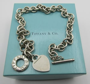 TIFFANY & CO TOGGLE NECKLACE STERLING SILVER 77GRM