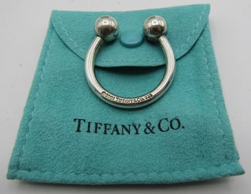 TIFFANY & CO KEY RING STERLING SILVER KEYCHAIN