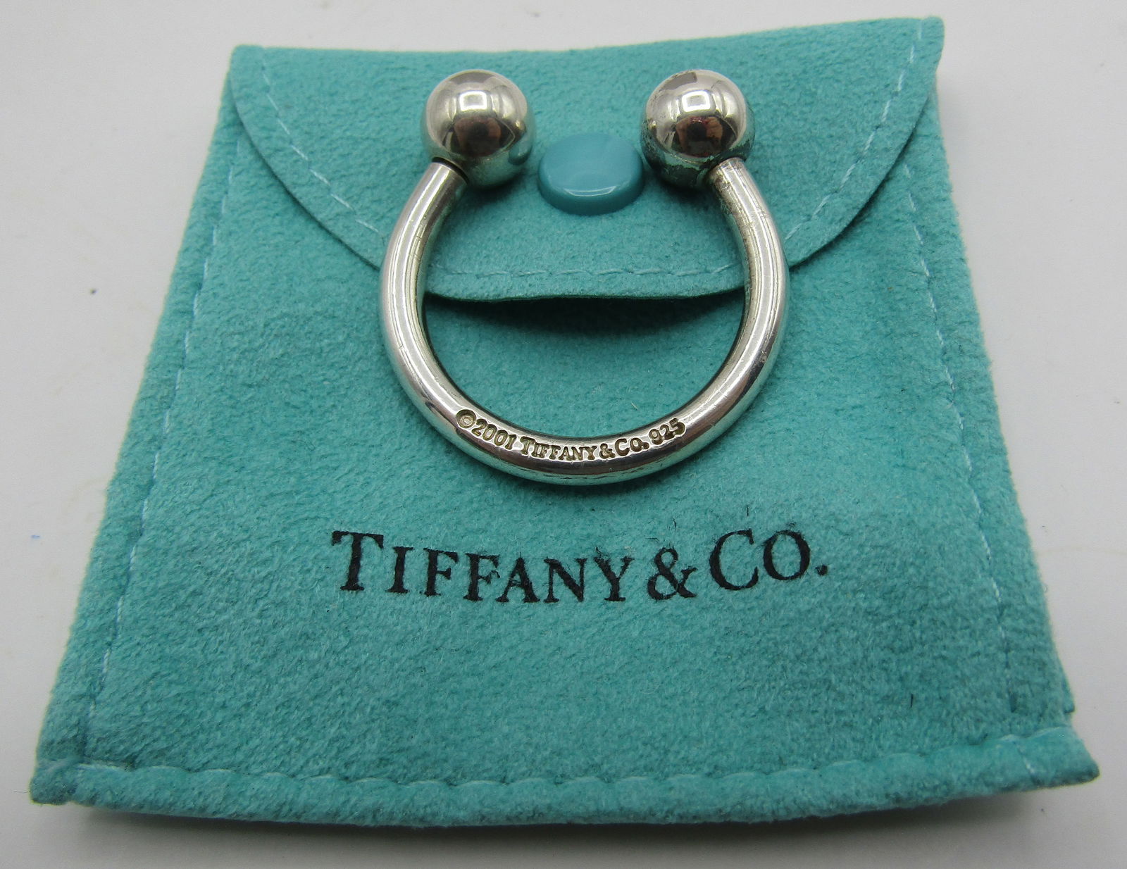 TIFFANY & CO KEY RING STERLING SILVER KEYCHAIN (1 of 3)
