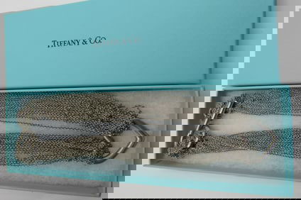 TIFFANY & CO MULTI STRAND HEART NECKLACE STERLING