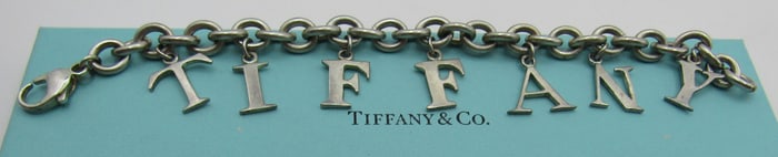 TIFFANY CHARM BRACELET STERLING SILVER