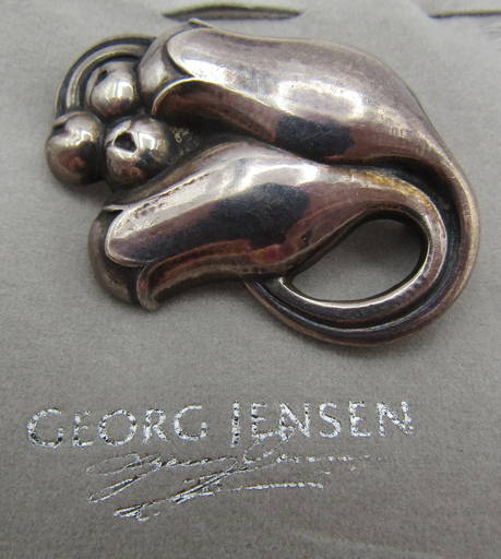 Georg Jensen 71 Coral Flower Brooch, 108 Earrings - Main Image