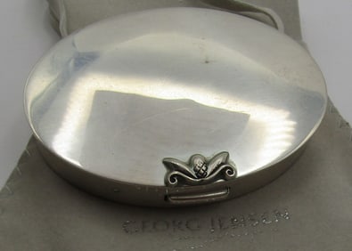 GEORG JENSEN POWDER MIRROR BOX STERLING SILVER