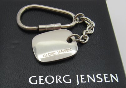 GEORG JENSEN KEYCHAIN STERLING SILVER KEY RING