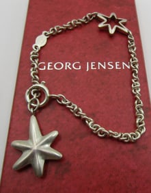 GEORG JENSEN STAR BRACELET 925 STERLING SILVER