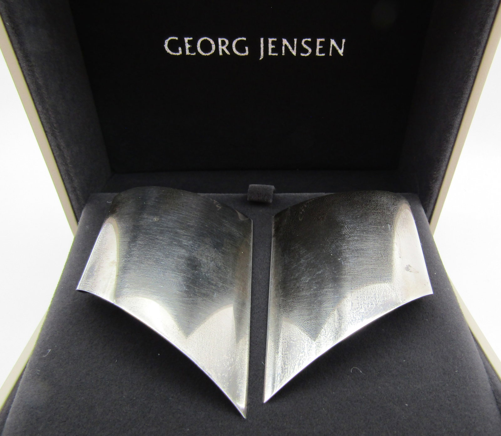 HUGE GEORG JENSEN 378 EARRINGS STERLING SILVER (1 of 4)