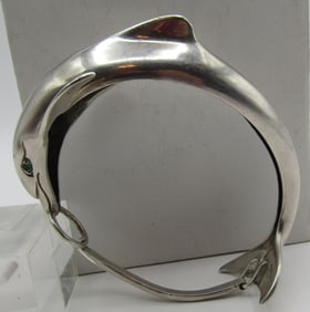 KABANA DOLPHIN BANGLE BRACELET STERLING SILVER