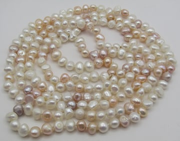 DOUBLE OPERA LENGTH 9MM PEARLS 60" STRAND