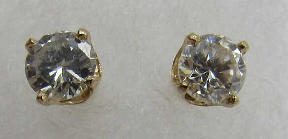 .90CT SI DIAMOND STUD EARRINGS 14K GOLD