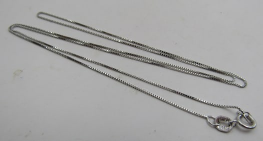 18" PLATINUM BOX LINK CHAIN NECKLACE 950