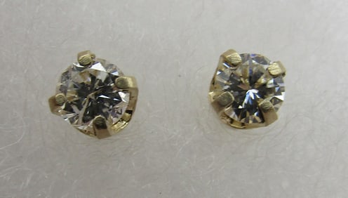 .45CT DIAMOND STUD EARRINGS 14K GOLD